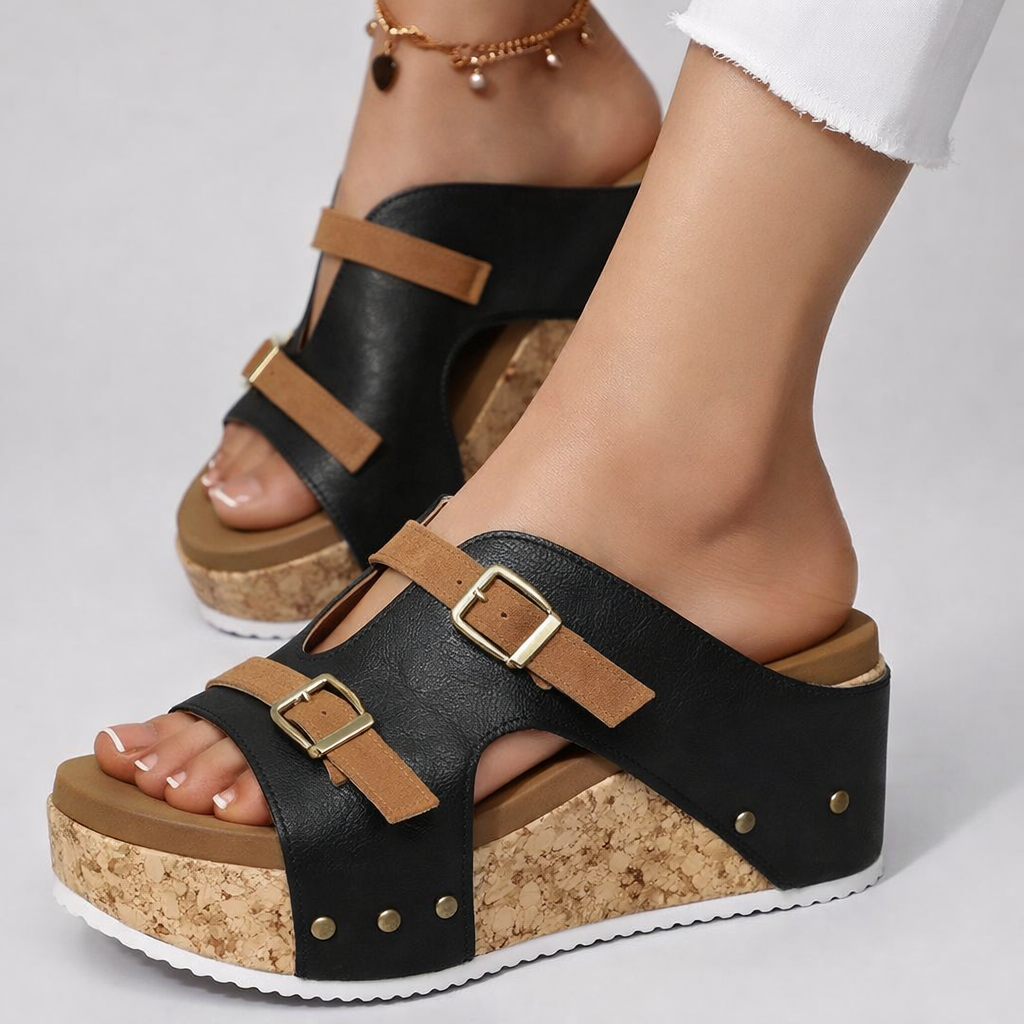 The Delphine Platform Sandals