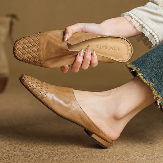 The Lisette Genuine Leather Mules