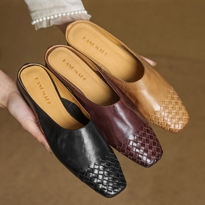 The Lisette Genuine Leather Mules