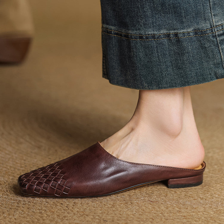 The Lisette Genuine Leather Mules