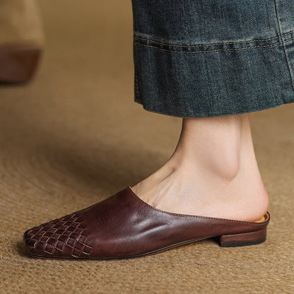 The Lisette Genuine Leather Mules