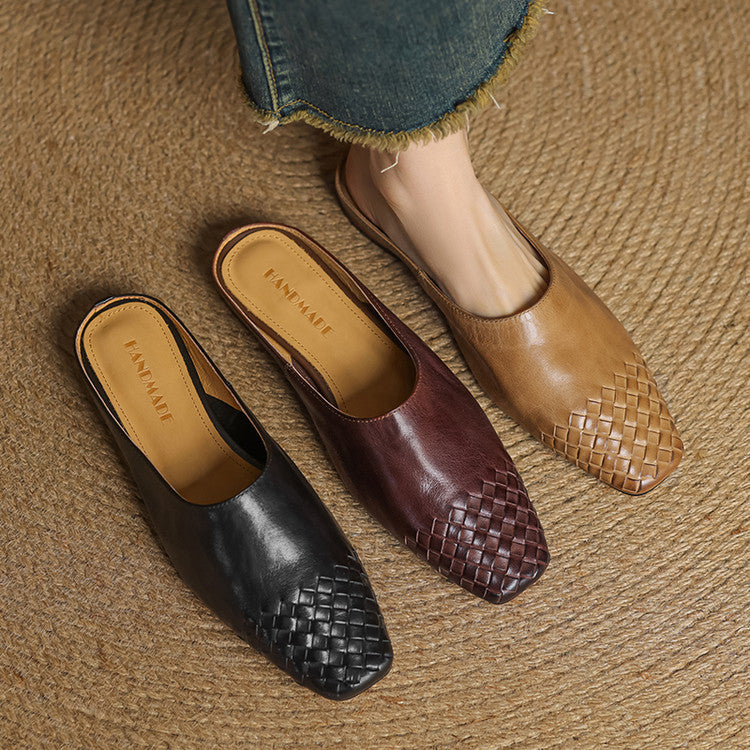 The Lisette Genuine Leather Mules