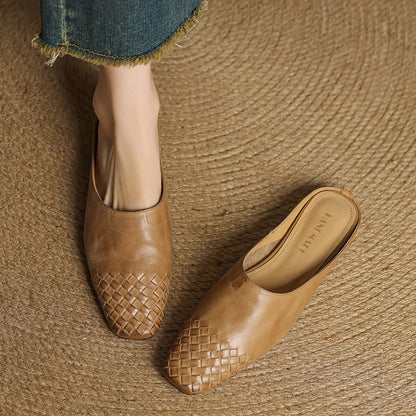 The Lisette Genuine Leather Mules