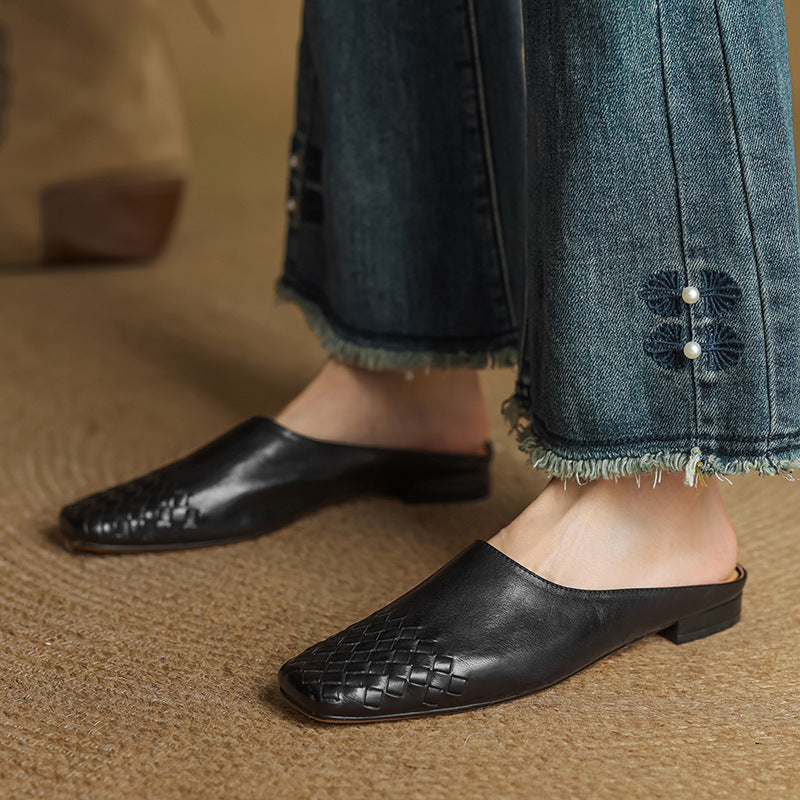 The Lisette Genuine Leather Mules