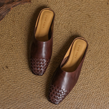 The Lisette Genuine Leather Mules