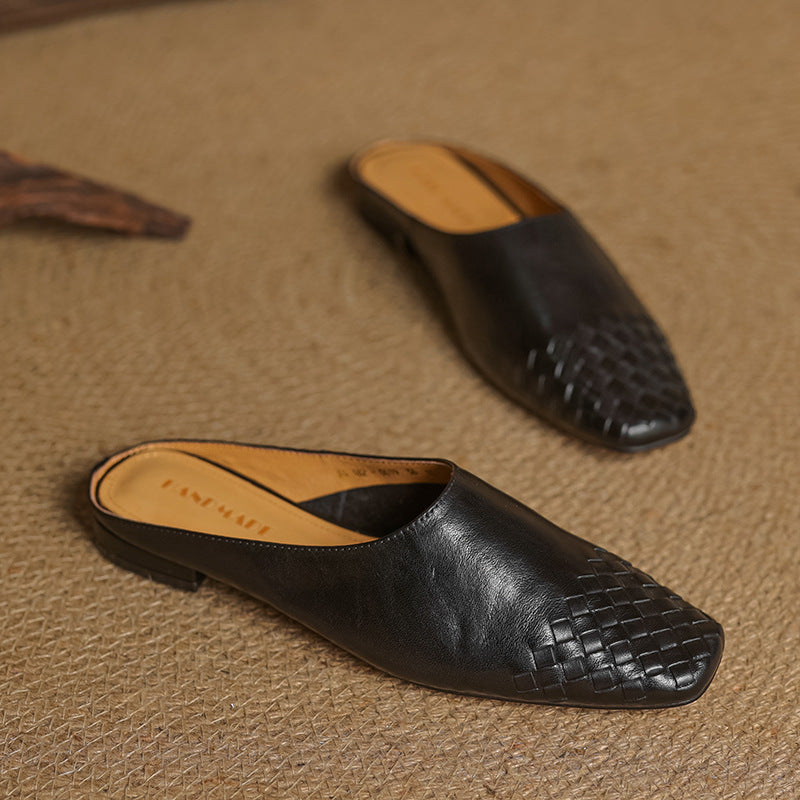 The Lisette Genuine Leather Mules