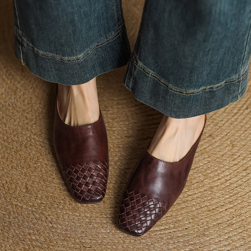 The Lisette Genuine Leather Mules