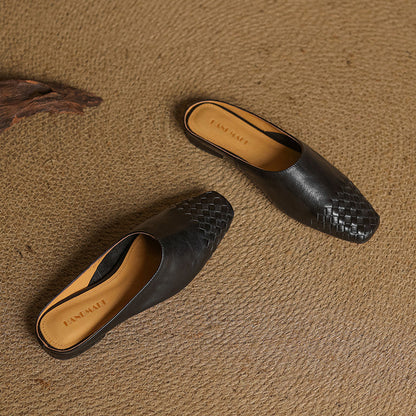 The Lisette Genuine Leather Mules